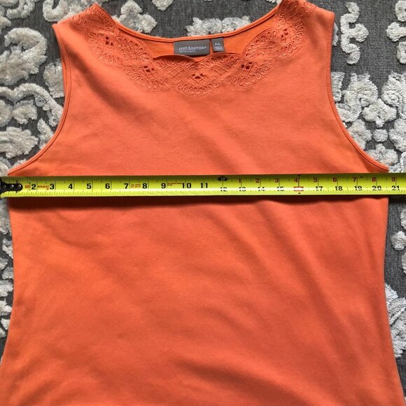 Croft & Barrow, Orange, sleeveless, tank top, Size: PXL (Petite Extra Large) - Picture 7 of 8